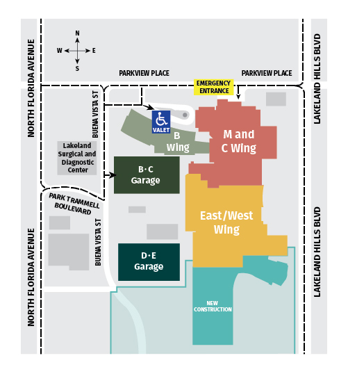 Driving Directions Map Lakeland Regional Health