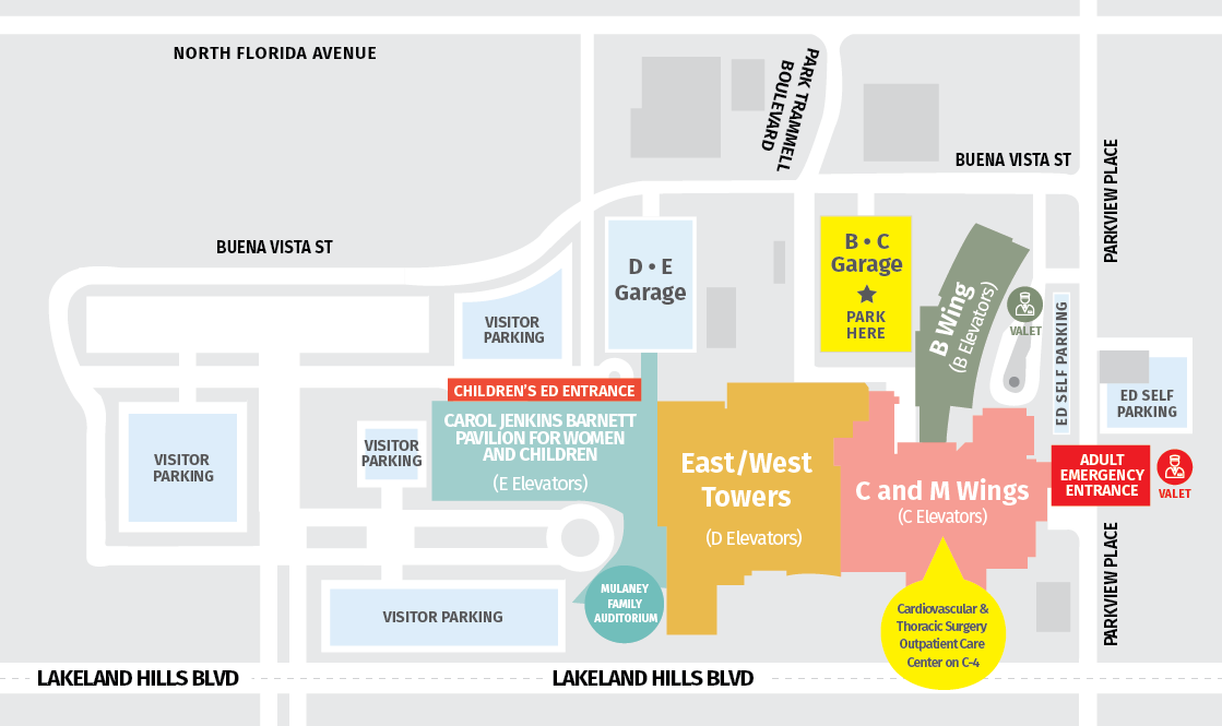 Medical Center Map & Parking Information